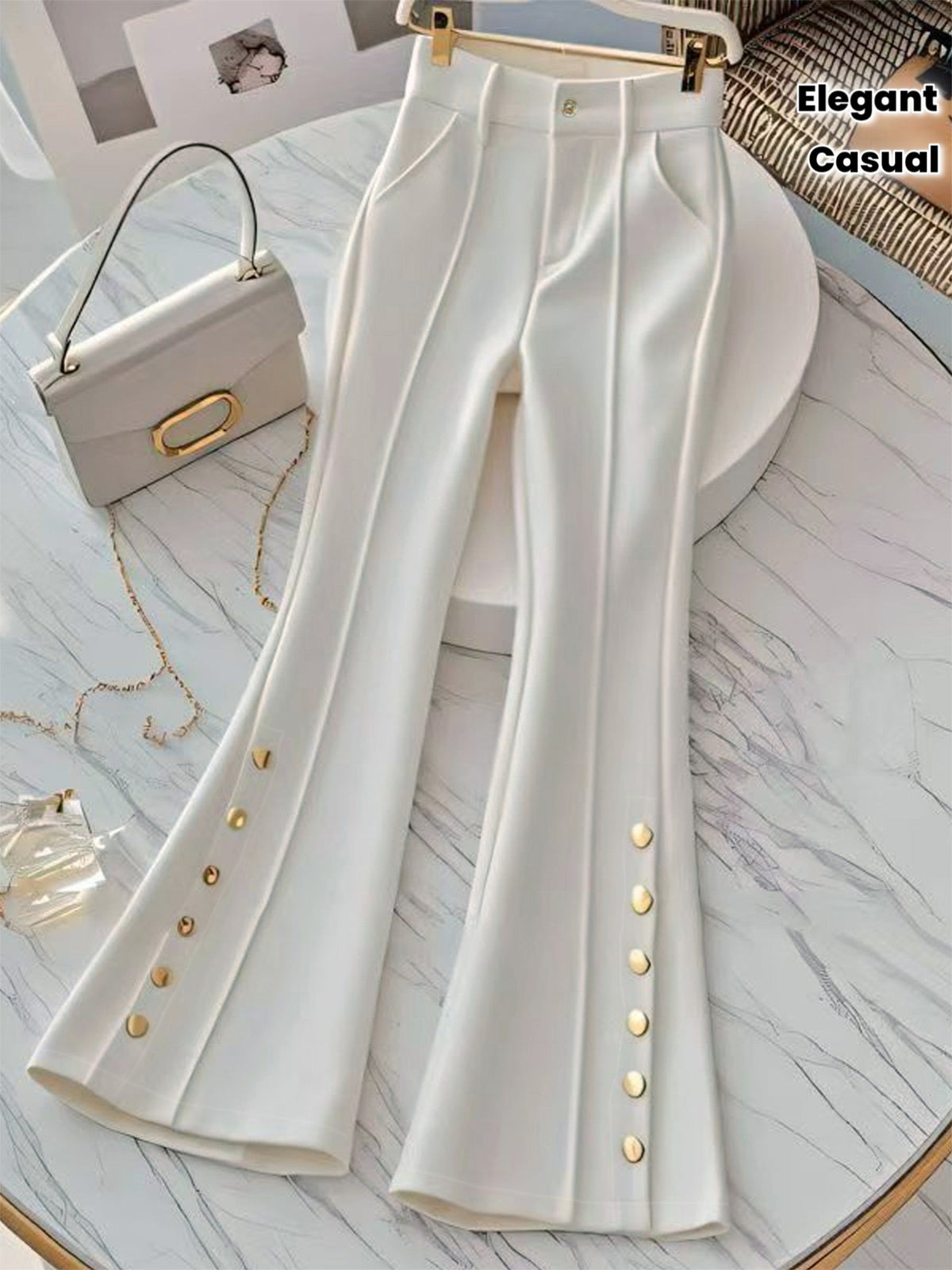 Elegant Straight-Leg Casual Pants for Women