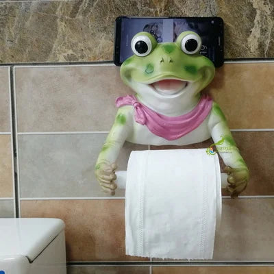 Resin Animal Toilet Paper Stand Resin Dog Dinosaur Elephant Frog  Paper Towel Holder  Paper Cover Box  Kitchen Paper Holder