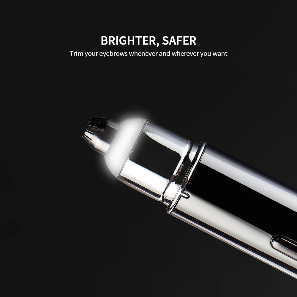 Electric Eyebrow Trimmer Epilator With Light Portable Mini Hair Shaver Facial Hair Removal Razor Lip Hair Fuzz Beard Remover