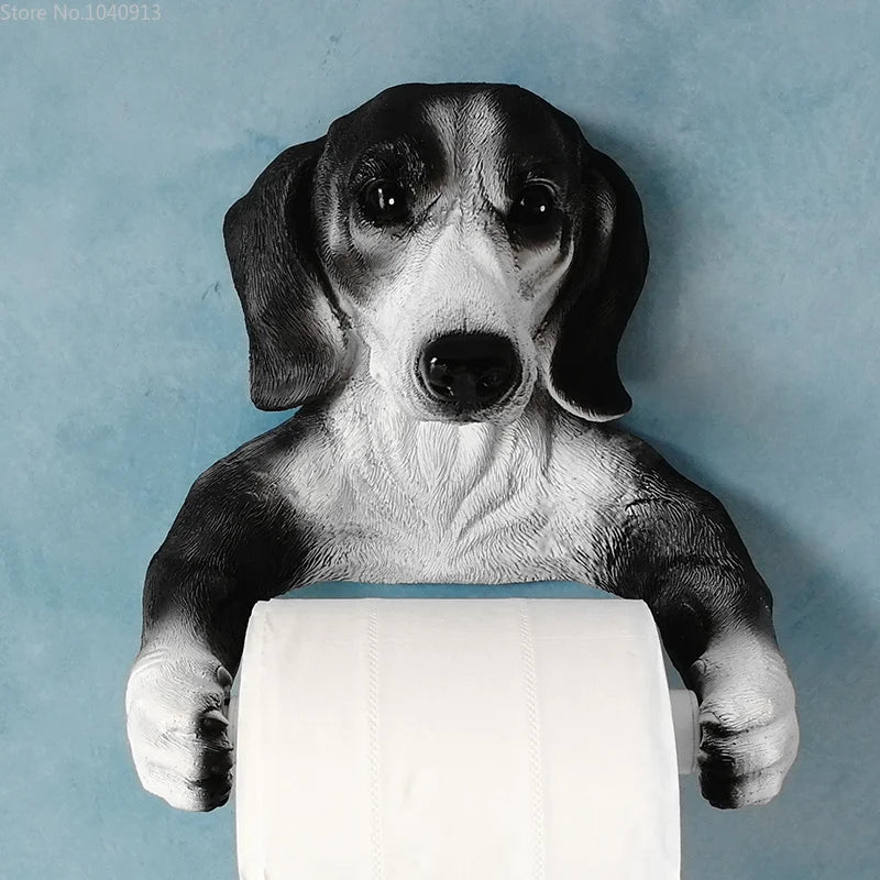 Resin Animal Toilet Paper Stand Resin Dog Dinosaur Elephant Frog  Paper Towel Holder  Paper Cover Box  Kitchen Paper Holder