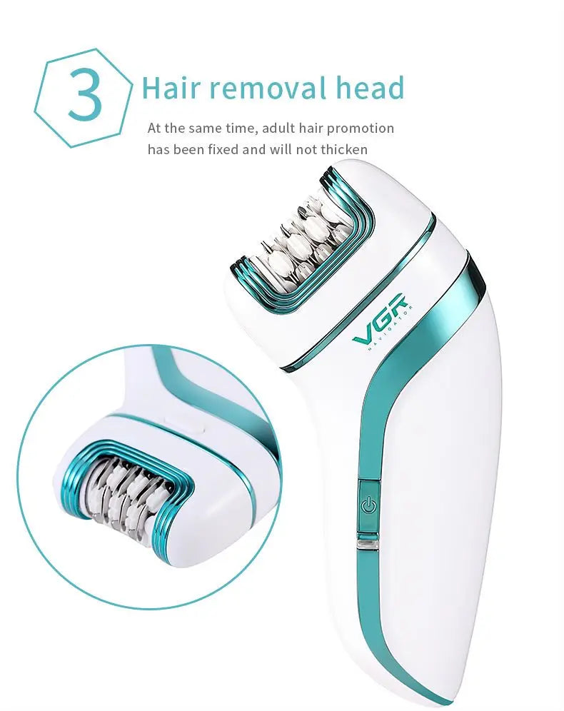 3 in 1 Rechargeable Epilator For Women Facial Hair Remover Female Epilator Face Depilation Leg Body Shaver Callus Remover