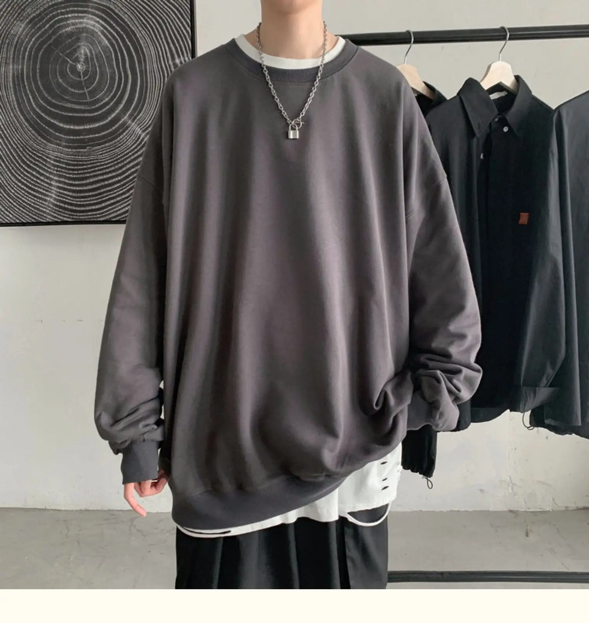 2025 Hoodies Sweatshirt Mens Black White Hip Hop Punk Pullover Streetwear Casual Fashion Clothes Mens Oversized Korean Harajuku