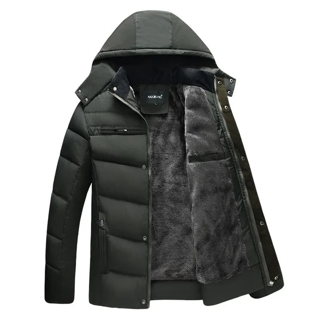 New Winter Jacket Men -15 Degree Thicken Warm Men Parkas Hooded Fleece Man's Jackets Outwear Cotton Coat Parka Jaqueta Masculina