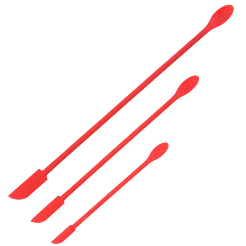 3pcs Kitchen Baking Accessories Silicone Jam Spatula  Cream Spoon Cake Decorating Tools Mixing Butter Stick  Lengthen Small Tip