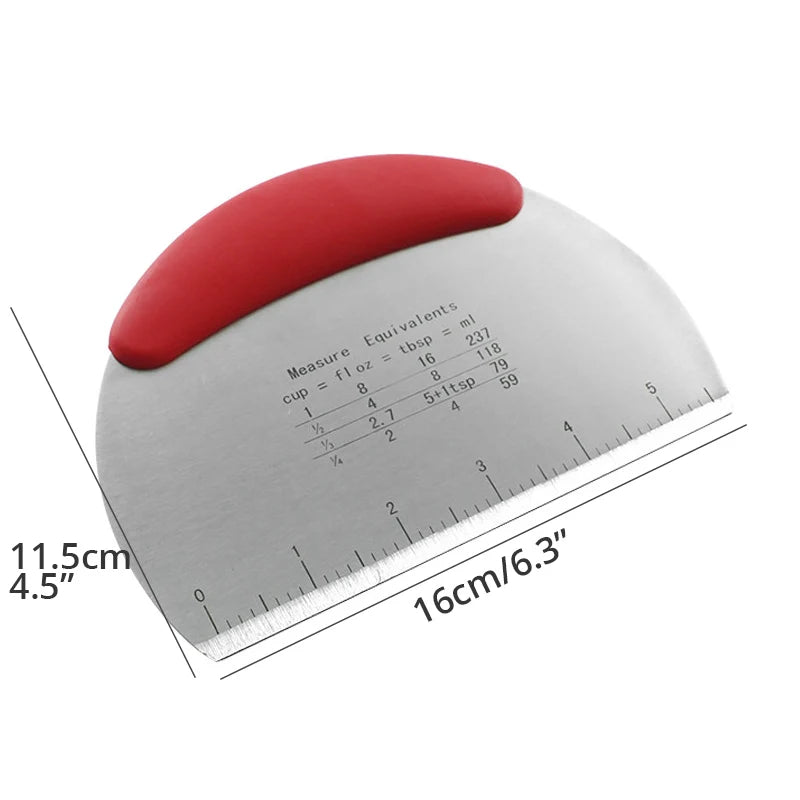 Leeseph Multi-purpose Stainless Steel Scraper & Chopper, Dough Scraper, Pizza Dough Cutter , kitchen tools