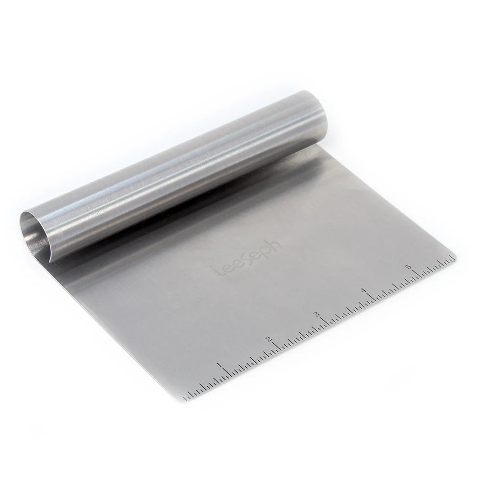 Leeseph Multi-purpose Stainless Steel Scraper & Chopper, Dough Scraper, Pizza Dough Cutter , kitchen tools