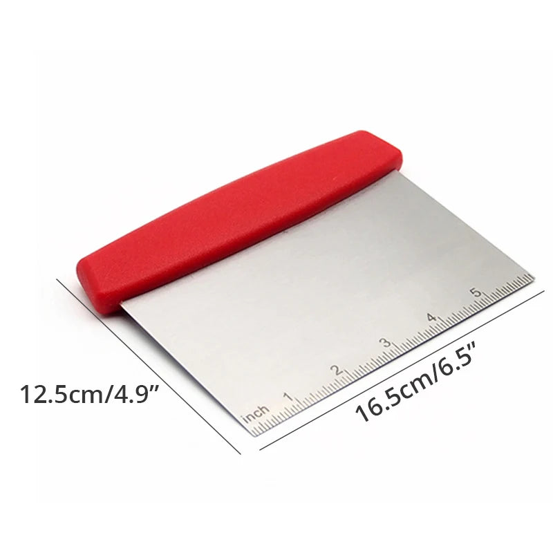 Leeseph Multi-purpose Stainless Steel Scraper & Chopper, Dough Scraper, Pizza Dough Cutter , kitchen tools