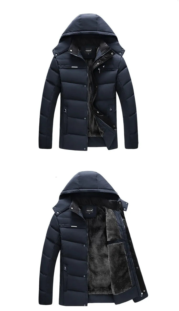 New Winter Jacket Men -15 Degree Thicken Warm Men Parkas Hooded Fleece Man's Jackets Outwear Cotton Coat Parka Jaqueta Masculina