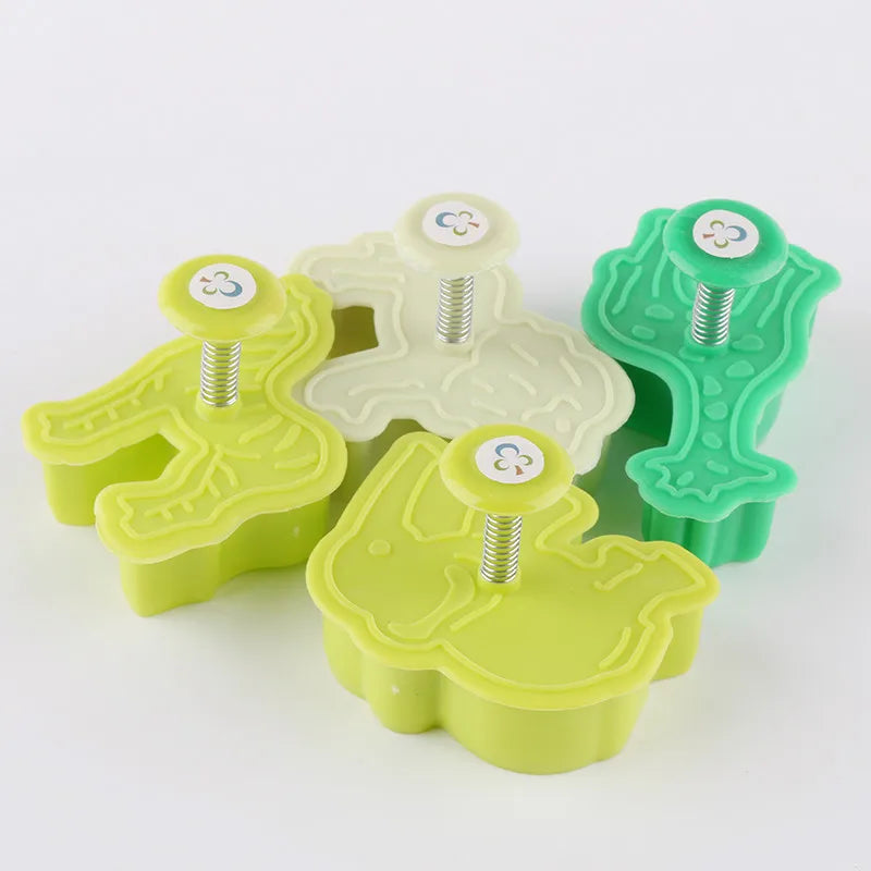 4pcs DIY Bake Mold  Star heart Lion Shaped 3D Cookie Cutter Biscuit Cake Molds Animal Cartoon Sugarcraft Decor Kitchen Tool GYH