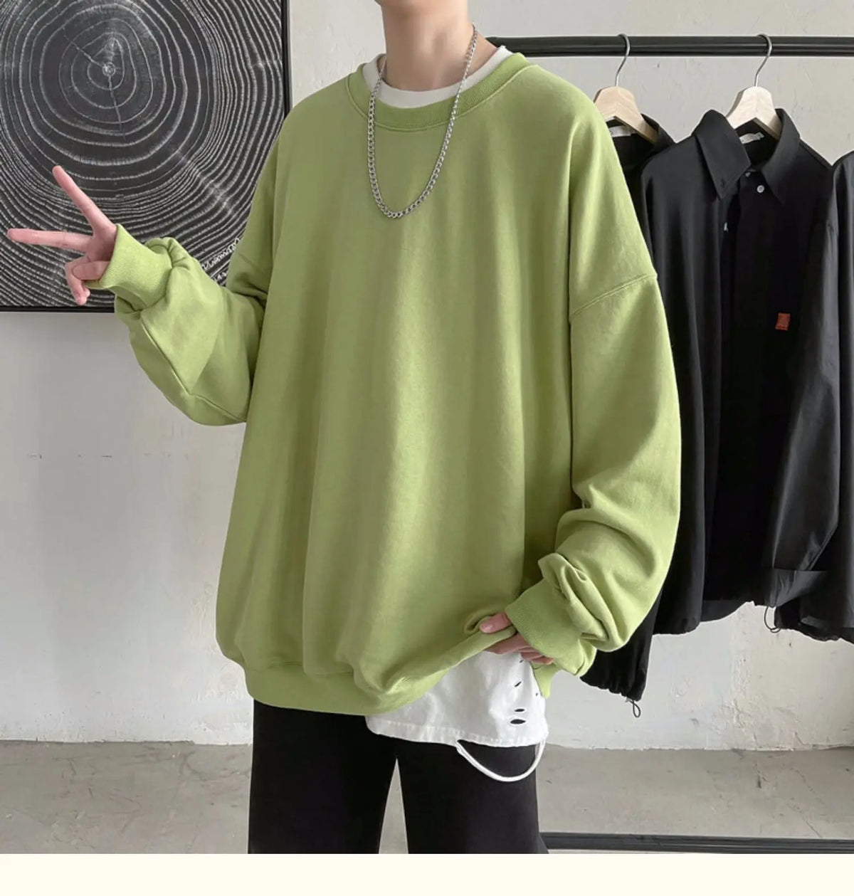 2025 Hoodies Sweatshirt Mens Black White Hip Hop Punk Pullover Streetwear Casual Fashion Clothes Mens Oversized Korean Harajuku