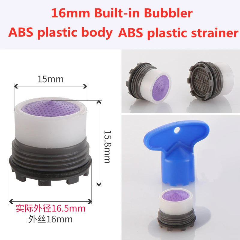10 Pcs 16.5 MM Male Thread  Kitchen Faucet Aerator Female Thread Tap Device Diffuser Faucet Nozzle Filter Adapter Water Bubbler