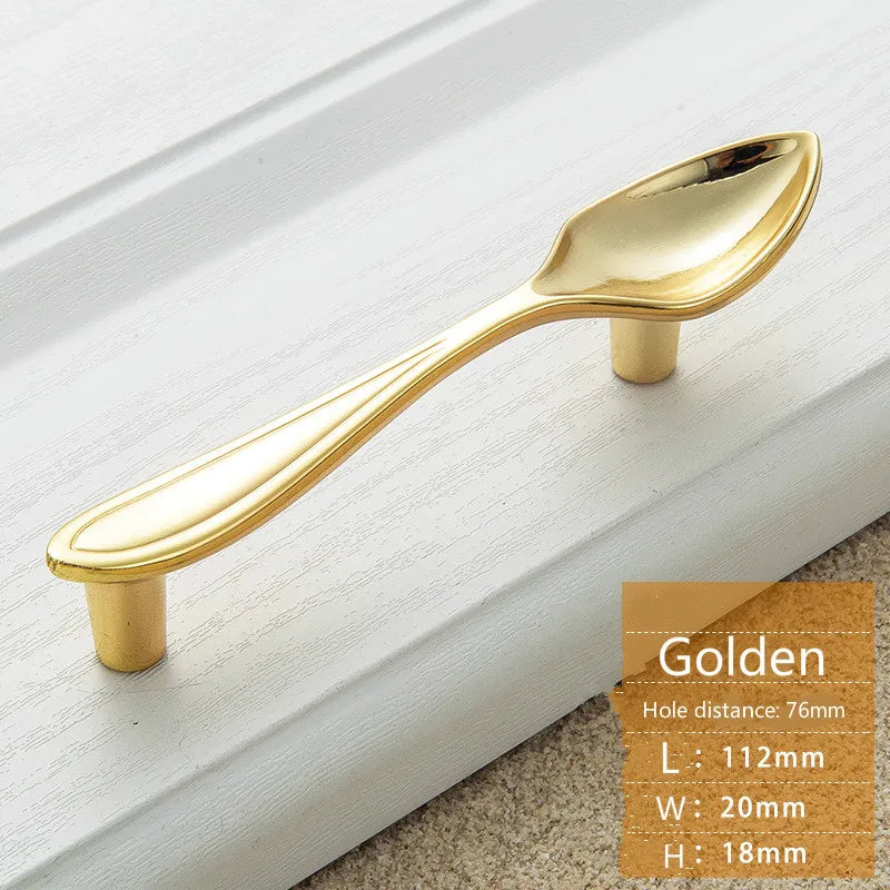 Creative Cutlery Furniture Cabinet Handle Knife And Fork Spoon Black Cupboard Kitchen Knobs Drawer Door Pull 76 Hole Distance