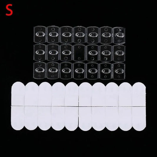 Wall Transparent Removable Hook Strong Seemless Cable Clamp Adhesive Wall Hooks Rack Bathroom Kitchen Towel Key Hanger 20/6PCS