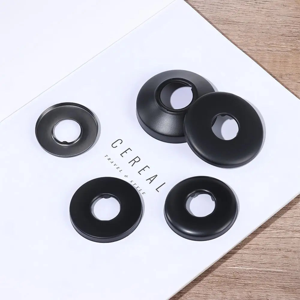 Black Stainless Steel Water Pipe Wall Covers Shower Chrome Finish Faucet Decorative Cover Kitchen Bathroom Accessories