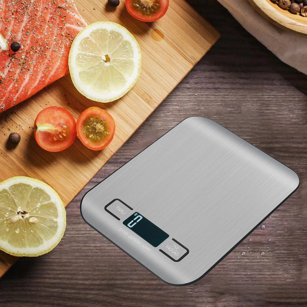 Kitchen Scale LCD Display Stainless Steel Electronic Scales Home Jewelry Food Snacks Weighing Baking Tools
