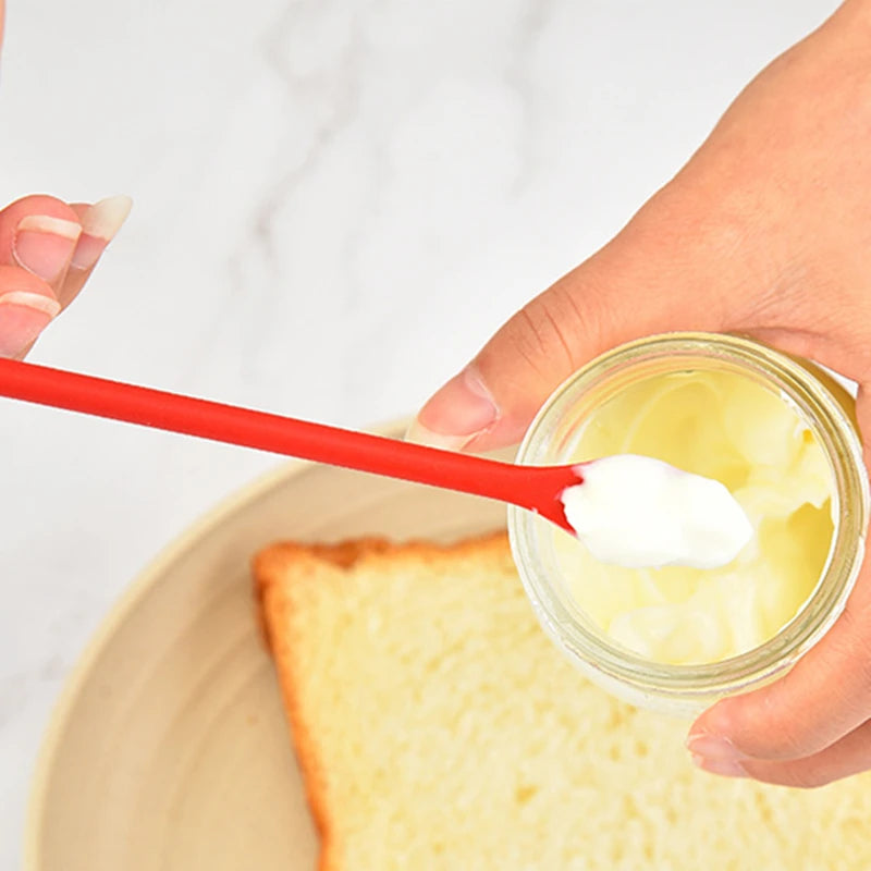 3pcs Kitchen Baking Accessories Silicone Jam Spatula  Cream Spoon Cake Decorating Tools Mixing Butter Stick  Lengthen Small Tip