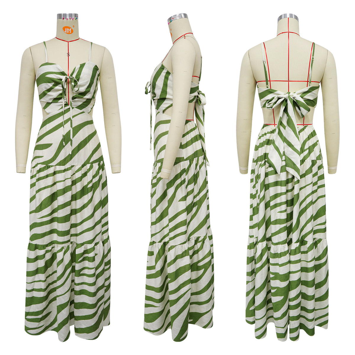 CM.YAYA Printed Women Strap Sleeveless Backless Long Dress 2025 Birthday Beach Evening Sexy Night Party Maxi Dresses Vestidos