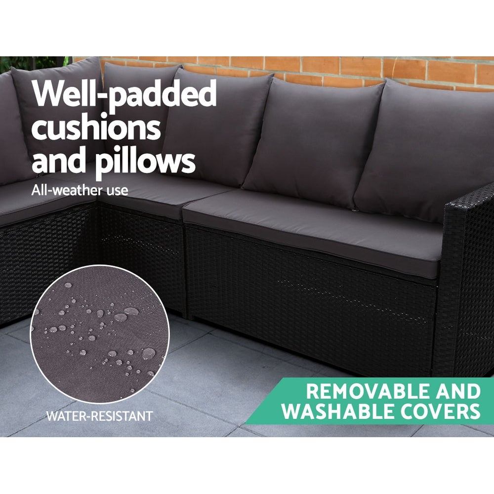 Gardeon Outdoor Furniture Dining Setting Sofa Set Wicker 9 Seater