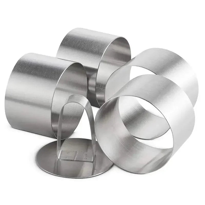 Stainless Steel Mousse Ring Cake Mold Baking Tools Kitchen Bakeware Cake Molds DIY Cupcake Salad Dessert Cake Decorting Tools
