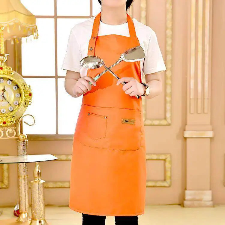 Custom Company Shop LOGO Kitchen Aprons For Woman Men Chef Work  Grill Restaurant Bar Shop Cafes Beauty Nails Studios Uniform