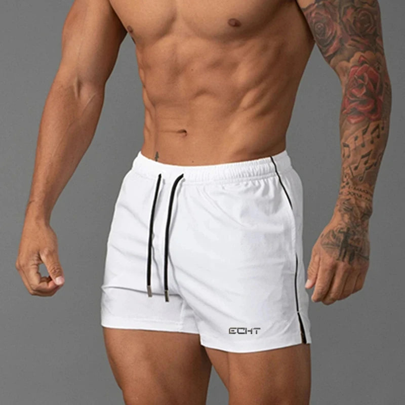 Summer Men's Swimming Solid Color Swimsuit Quick Drying Breathable Color Swimsuit Beach Surf Shorts Beach Drawstring Shorts