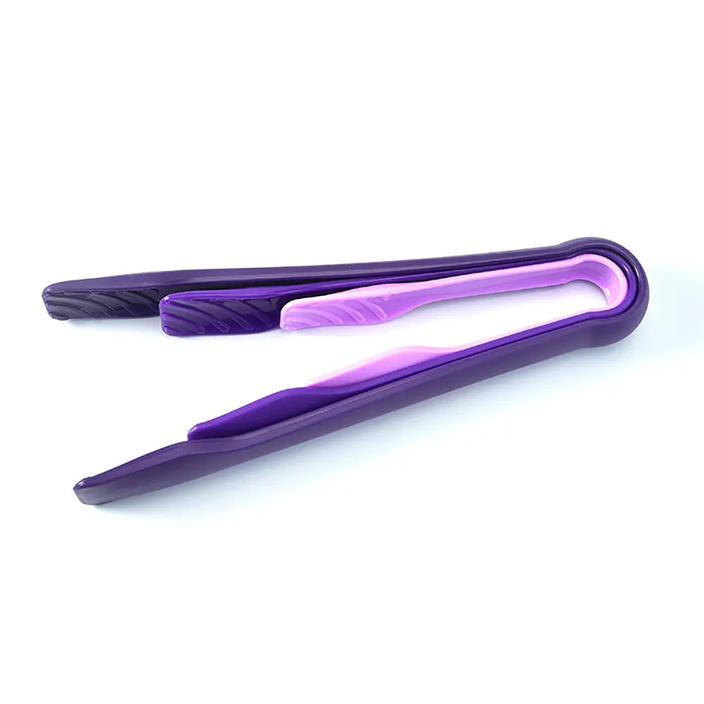 Silicone world 3pcs PP Food Tong Kitchen Tongs Non-slip Cooking Clip Clamp BBQ Salad Tools Kitchen Accessories Cake Food Clip