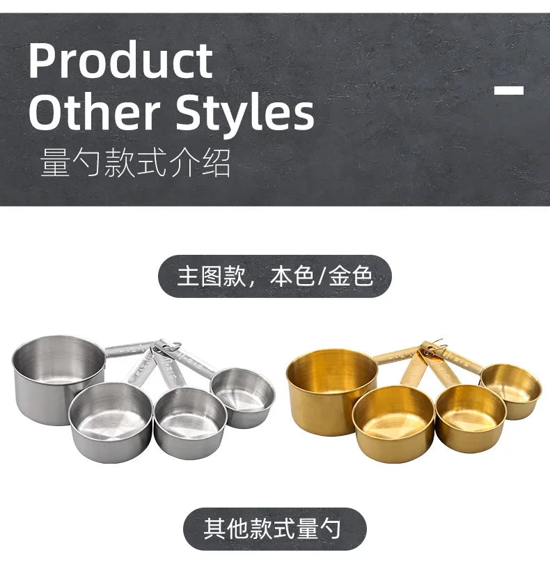 4 Pcs Stainless Steel Measuring Spoon Set High Quality  Graduated   Baking Home Kitchen Tool Salt Coffee s