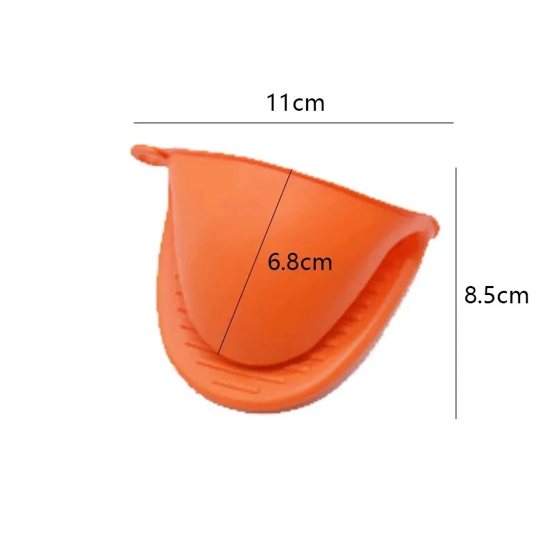 2pcs Thicken Baking Silicone Oven Mitts Microwave Oven Glove Heat Insulation Anti-slip Grips Bowl Pot Clips Kitchen Gadgets