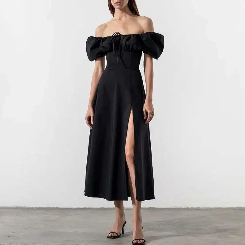 Avrilyaan White Lace Up Pleated Sexy Dress Women 2023 Split Backless Long Summer Dress Vestidos Elegant Holiday Casual Dresses