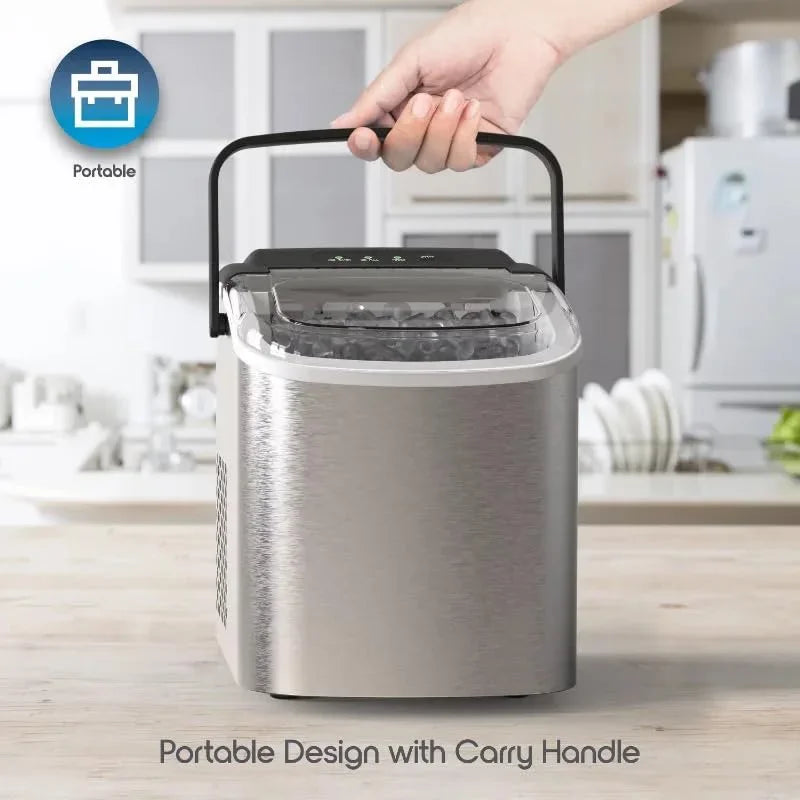 Electric Ice maker for Bar Home Kitchen Office bullet cylindrical Cube Maker via Scoop Automatic mini ice making Machine