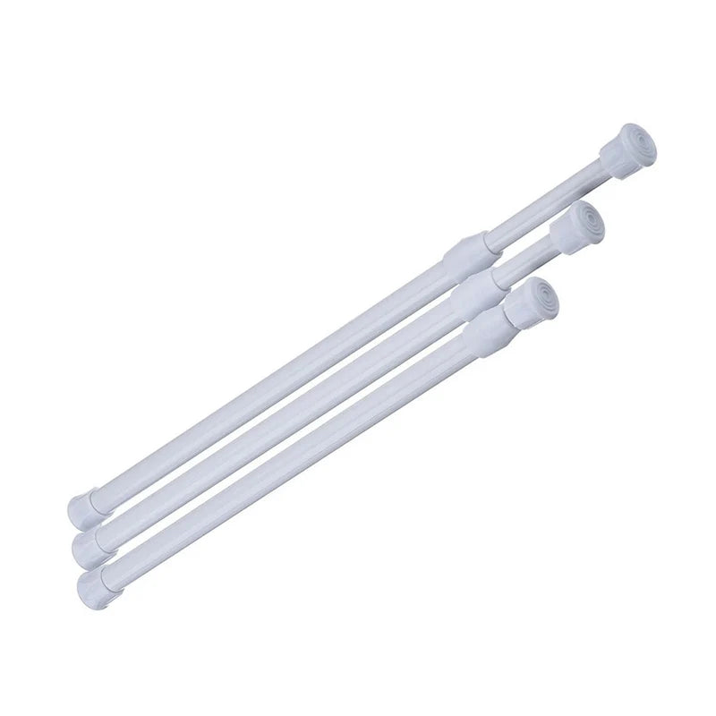 Spring Tension Curtain Rods Durable Adjustable Length Hanging Curtain Rods for Wardrobe Kitchen Cupboard