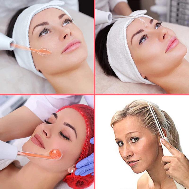 Skin Care Treatment High Frequency Massage Machine With Comb Beauty Device High Frequency Ozone Therapy Wand
