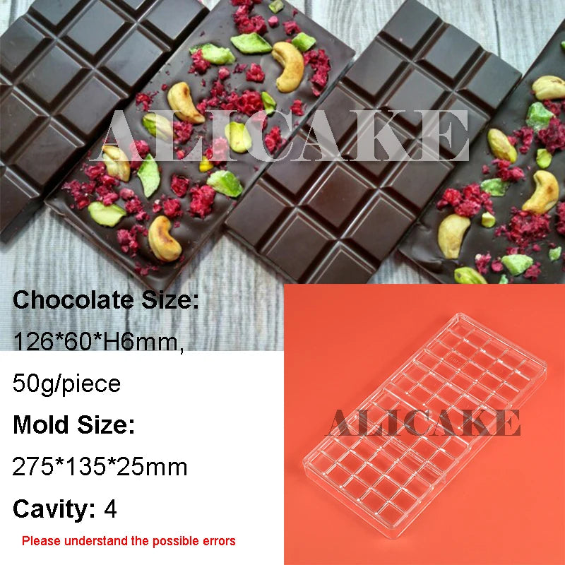 Polycarbonate Chocolate Mould Candy Chocolate Bar Sphere Mold Acrylic Bonbons Confectionery Kitchen Baking Pastry Utensils Tools