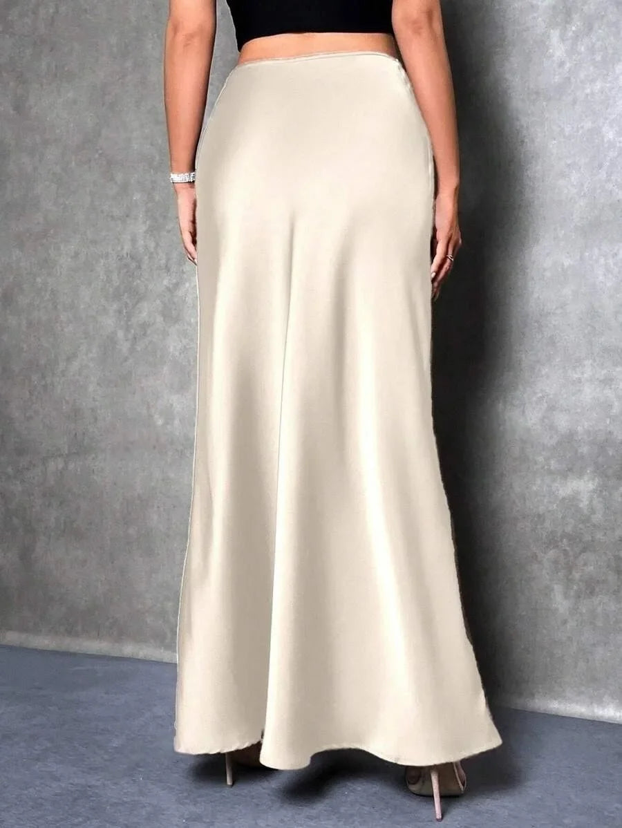 New Style European And American Fashion Colorful Velvet A- Line Skirt Long Dress For Women Autumn Winter 2023 Simple Design