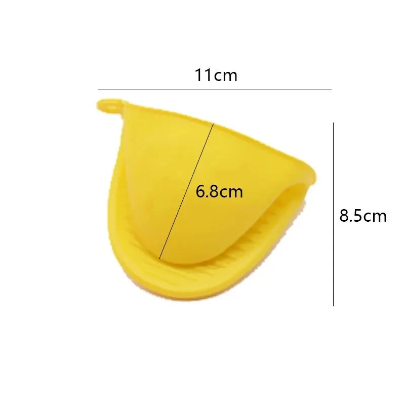 2pcs Thicken Baking Silicone Oven Mitts Microwave Oven Glove Heat Insulation Anti-slip Grips Bowl Pot Clips Kitchen Gadgets