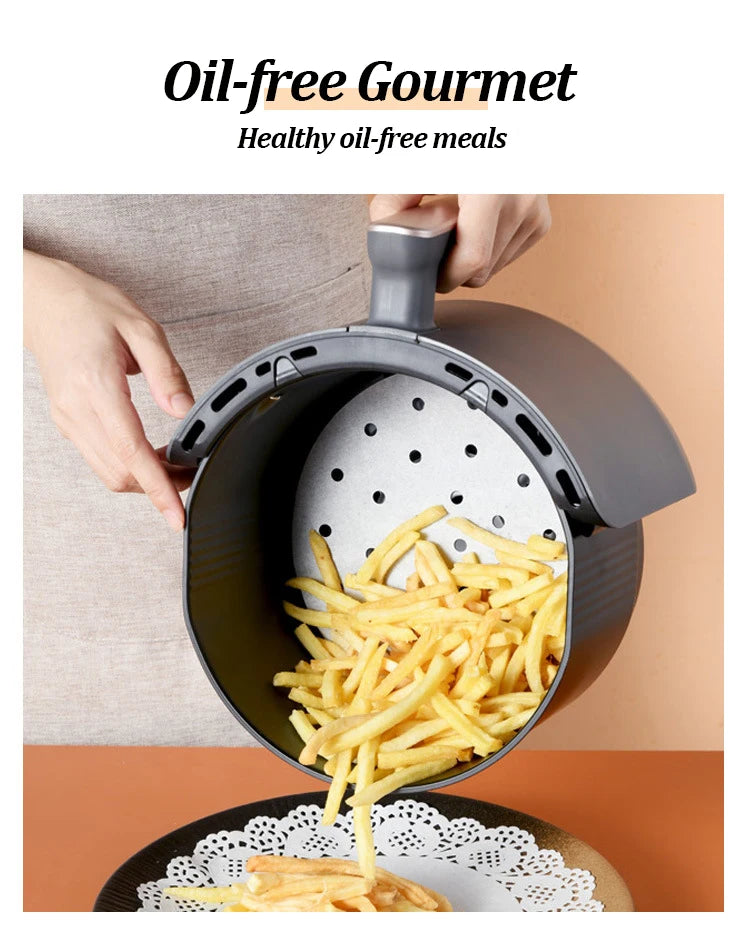 Air Fryer Paper Disposable Steamer Liners Kitchen Bakeware Papers Baking Non-Stick Steaming Mat Oil-absorbing Paper for Fryer