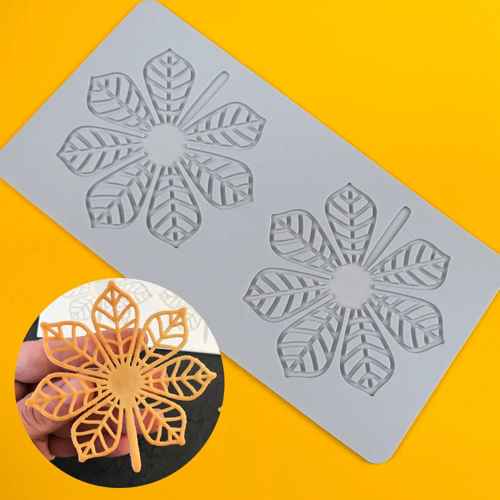 Various Leaf Butterfly  flower Silicone Cake Lace Mold Snowflakes deer Shape Fondant Mold Cake Decorating Tool  kitchen bakeware