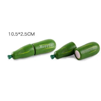 1Pcs Fruit Cutting Educational Toys Wooden Paste Stickers Vegetable Fruit Cutting Kitchen Toy Educational Toy For Children Gift