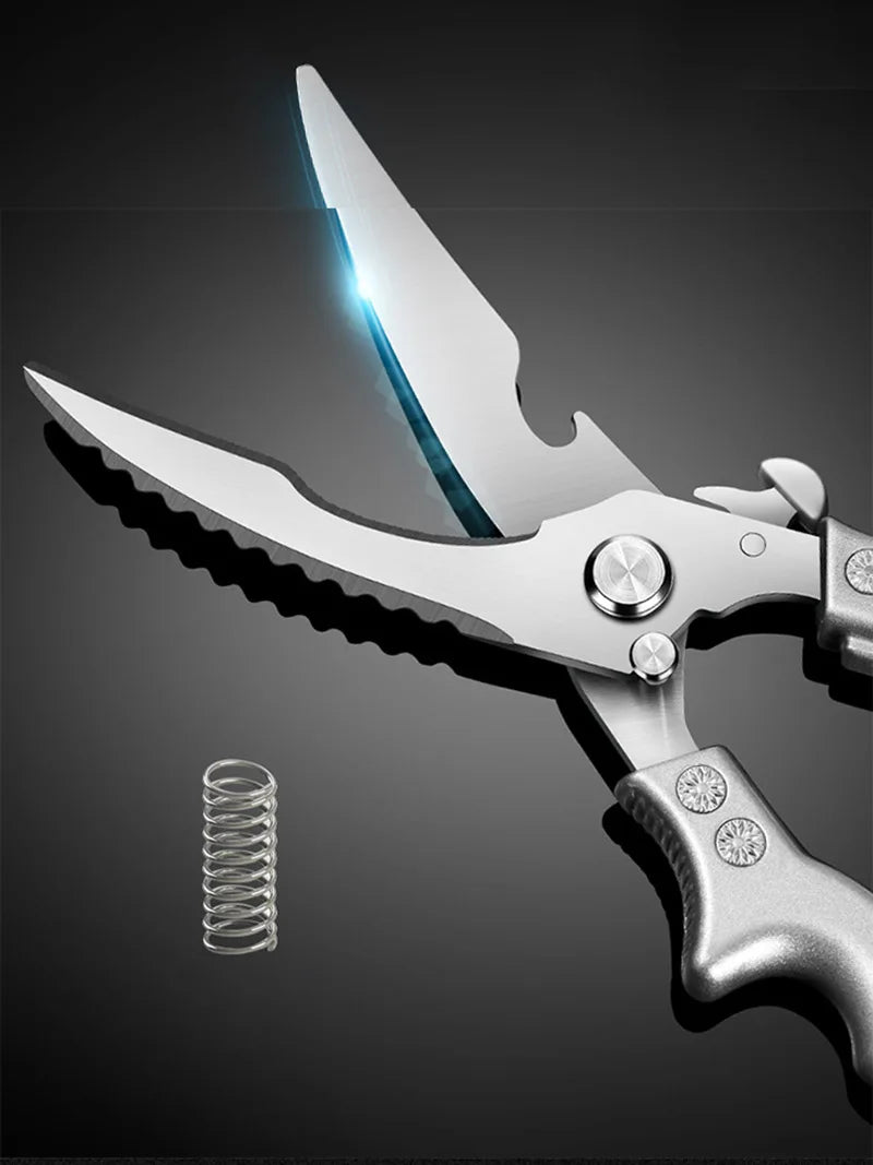 Professional Chicken Bone Scissors Upgraded Poultry Shears Cutter Stainless Steel Turkey Meat Fish Vegetables Kitchen Scissors