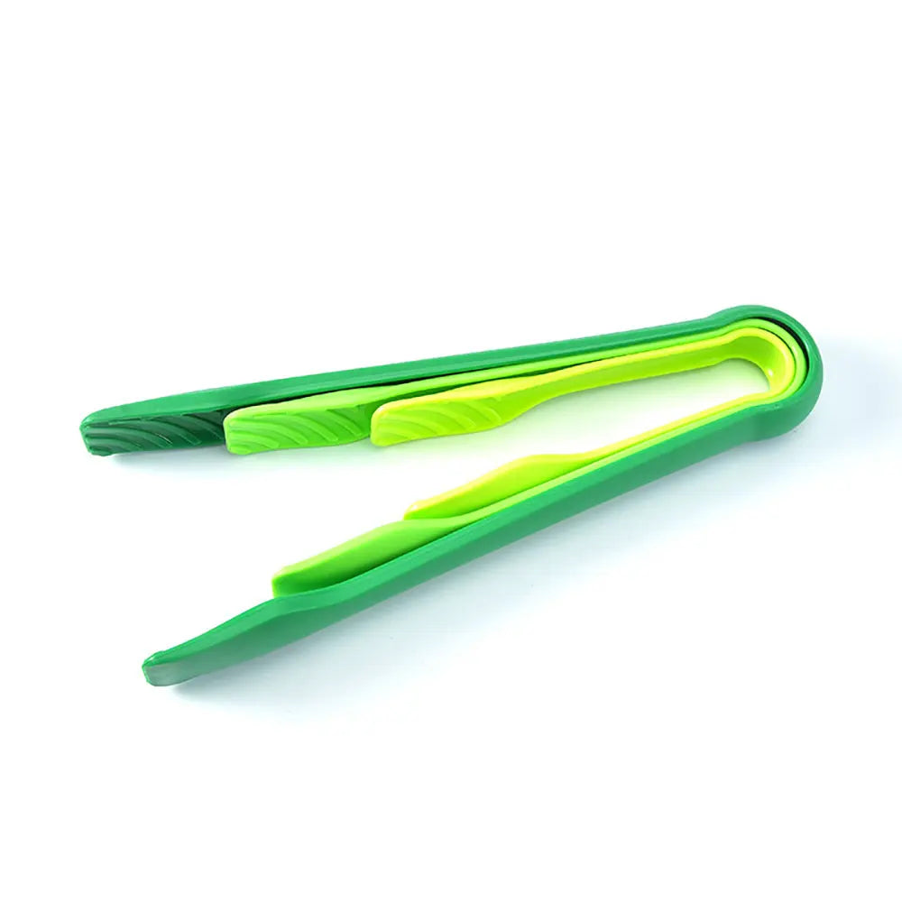 Silicone world 3pcs PP Food Tong Kitchen Tongs Non-slip Cooking Clip Clamp BBQ Salad Tools Kitchen Accessories Cake Food Clip
