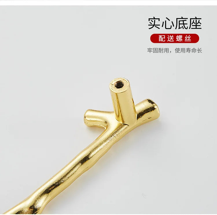 Fashion Tree Branch Furniture Handle 96mm 128mm Black Silver Bronze Kitchen Cabinet Handles Drawer Knobs Door Pulls Hardware