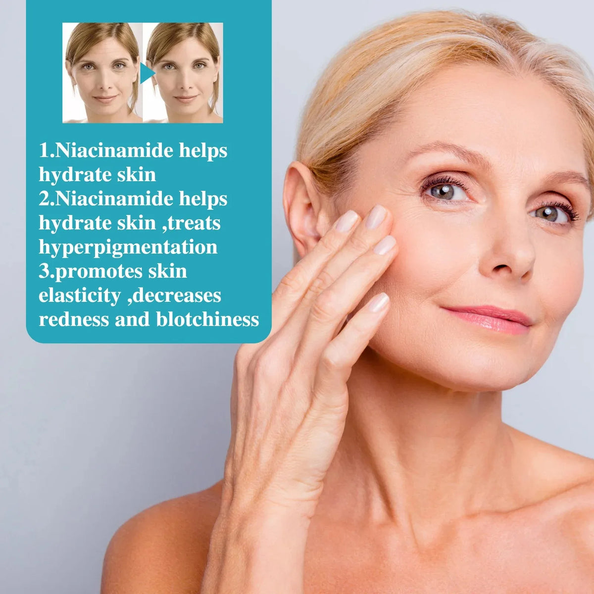 Nicotinamide Smooth Facial Skin Care Younger Serum Smooth Wrinkle Serum Collagen Lifting Firming Fine Lines Repair Face Essence