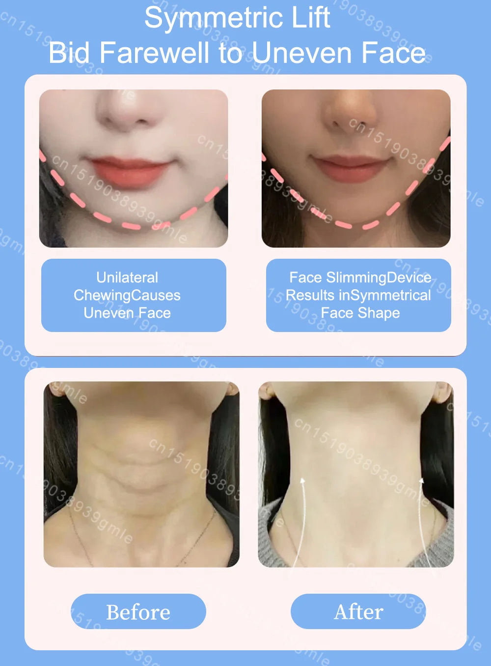 EMS Micro-Current Face Massage Roller Neck Face Lifting Firming Facial Lift Massager Anti Wrinkle Face Slimming Beauty Skin Care