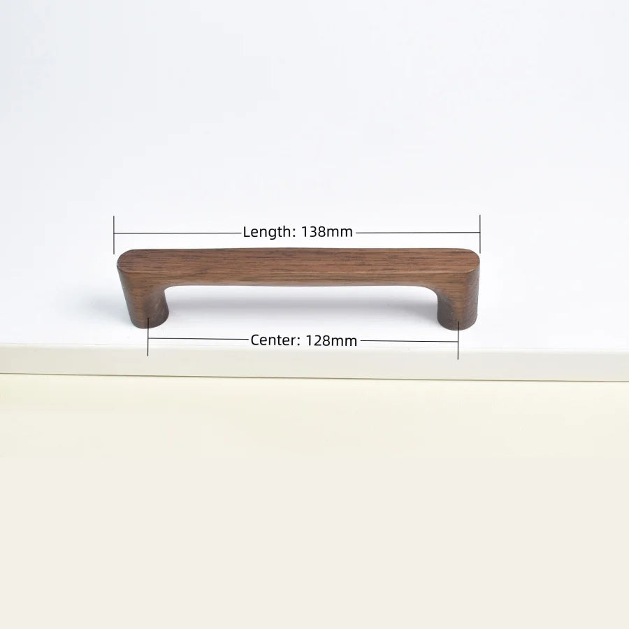 Nordic Wooden Cabinet Handles Solid Wood Furniture Kitchen Door Handle Wardrobe Cupboard Drawer Knobs Hardware Pull Handle