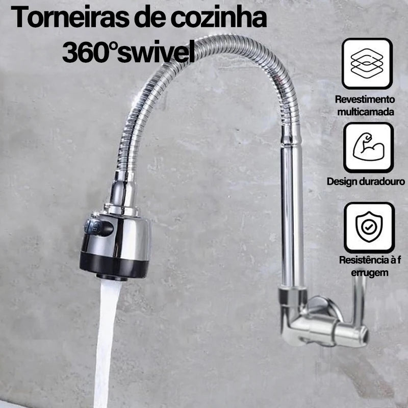 Sleek Wall-Mounted Kitchen Faucet for Gourmet Culinary Spaces