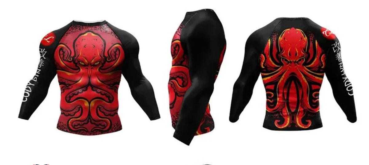 Popular Beach Surf Wear Short Sets For jiu jitsu Bjj No Gi Rashguard+Grappling Shorts Cool Westling stretchy Running Gym Clothes