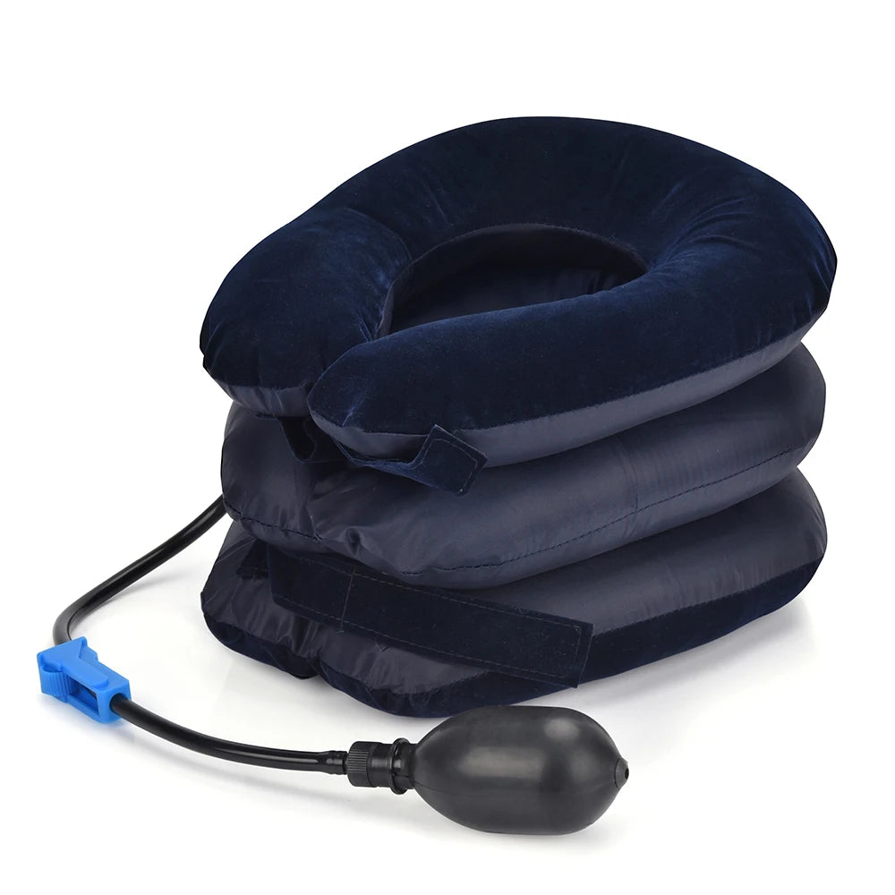 Dropshipping Inflatable Cervical Retractor Neck Massager Air Cervical Traction Neck Stretching Brace Soft Neck Cervical