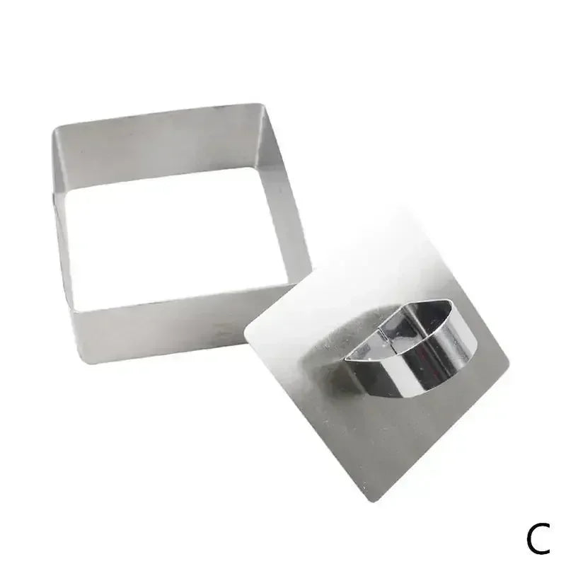 Stainless Steel Mousse Ring Cake Mold Baking Tools Kitchen Bakeware Cake Molds DIY Cupcake Salad Dessert Cake Decorting Tools