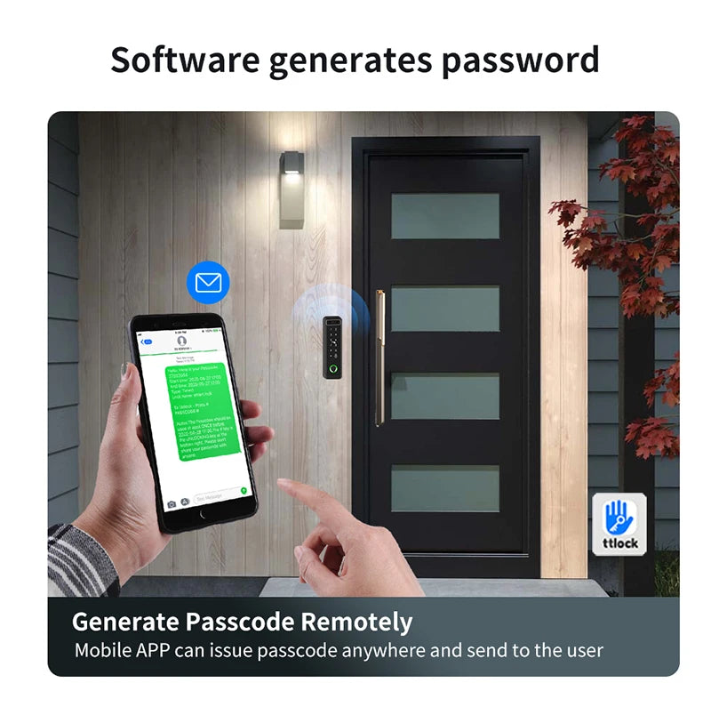 TTLOCK 3D Face Recognition Access Control Keypad Door Lock Opener Fingerprint E-Key Code App RF Remote Facial RFID Card Unlock