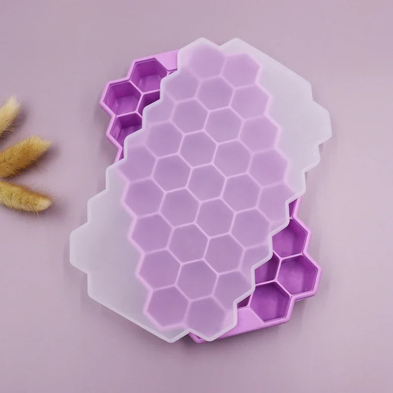 Reusable Silicone Ice Cube Mold Honeycomb Ice Cube Trays BPA Free Ice Maker Ice Jelly Juice Mould Whiskey Cocktail Kitchen Tool